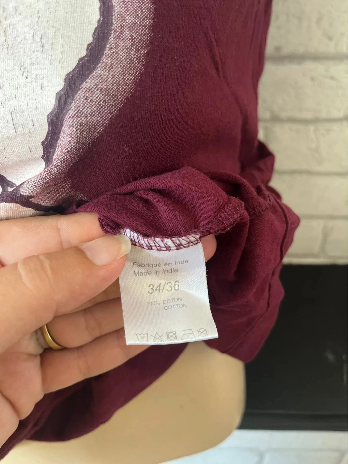 Nuisette  Peanuts Snoopy bordeaux Taille 34/36 – photo 3